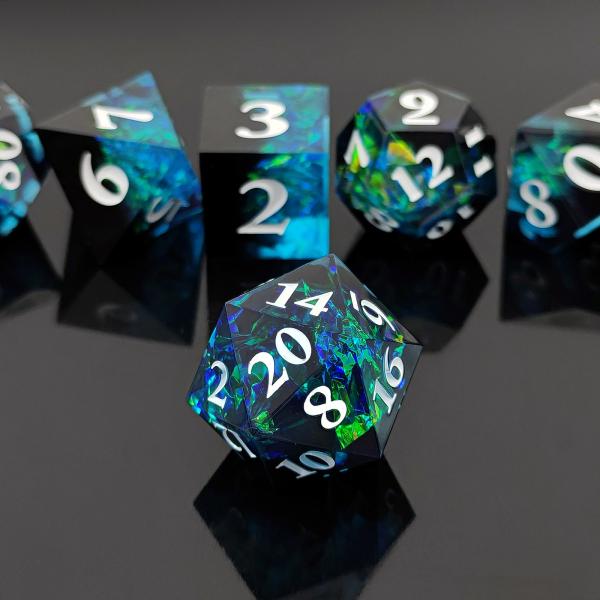 Two -Color Custom DND RPG Dice Set D6 D20 7 Mold Polyhedron Set