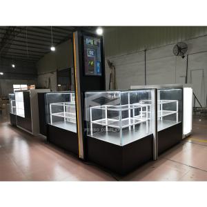 OEM Glass Mobile Phone Display Showcase 3mm Thick Stainless Steel