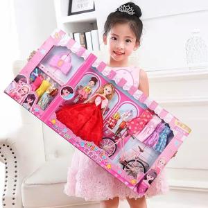 Folding Cardboard Toy Packaging Box , Children Doll Shipping Boxes With PVC