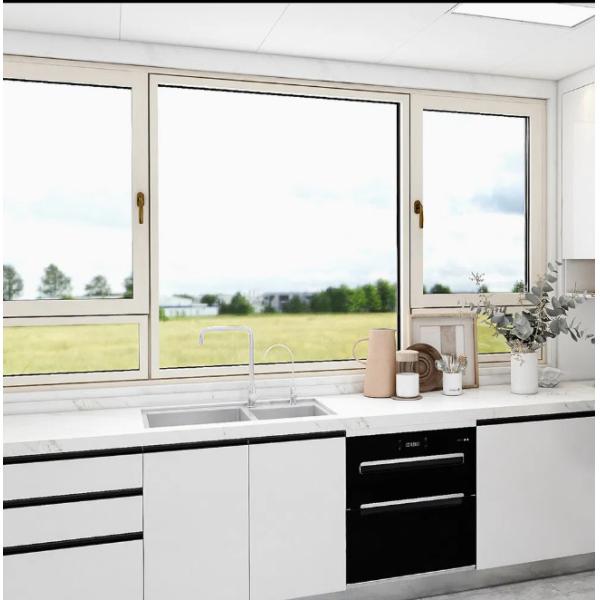 80mm Seamless Welded Thermal Break Aluminum Casement Glass Windows For Folding Screen
