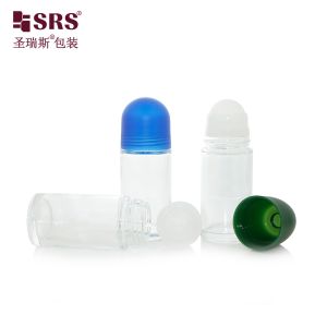 BLPG-C 60ml Clear Transparent Empty Glass Roll On Deodorant Gel Bottle With Logo