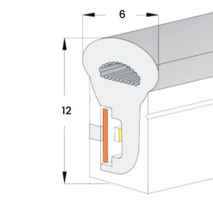 Neutral White 120LEDs/m Cool White LED Neon Flex IP65 Waterproof DC 12V 6x12mm