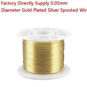 0.05mm Diameter Gold Plated Silver Wire for Scientific Research and Laboratory