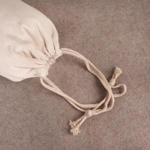 Fashionable Large Canvas Drawstring Bags , Handmade White Canvas Drawstring Bags