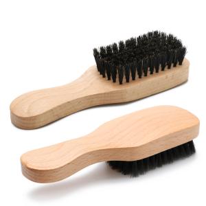 Wooden Waterproof 360 Wave Brush Custom Logo Bristle Round Mens Beard Hair Brush
