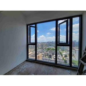 White Black Grey Aluminum Casement Windows 90 Degree Opening