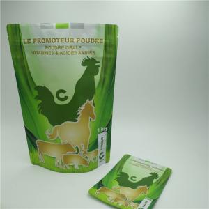 Resealable Plastic Pouches Packaging , Zipper Pet Food Bag For Animal Supplement