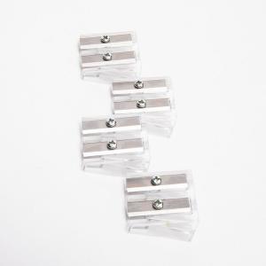 Two Hole transparent Manual Pencil Sharpener 11.4mm