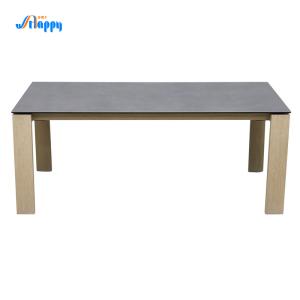 1800*900mm Modern white Fixed Ceramic top Dining Table, flat packed