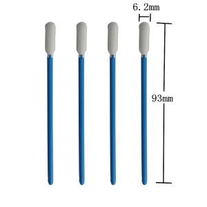 93mm Lint Free Industrial Foam Cleaning Swabs Sticks Blue Handle