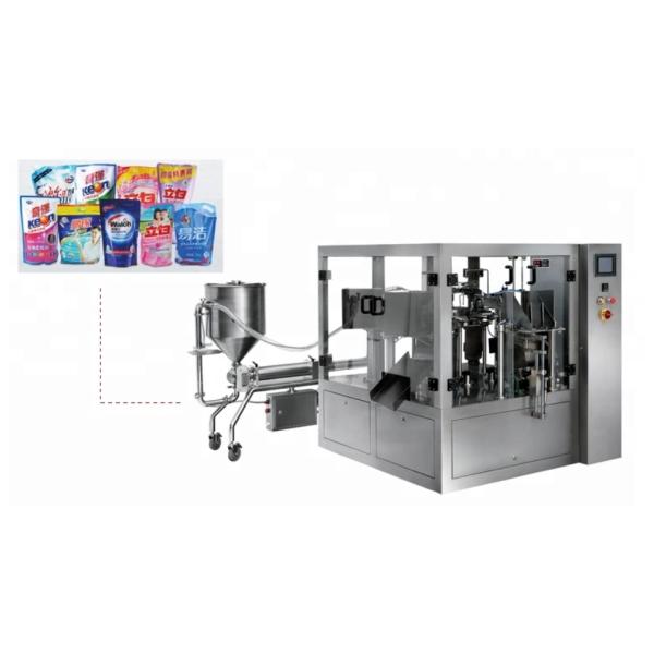 4kw Liquid Sachet Filling Machine Sealing 1500g Pre Made Bags Packing