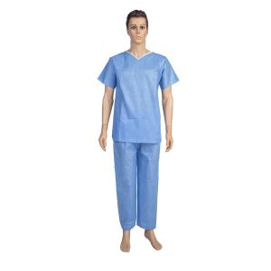Quality Disposable Patient Gowns , Disposable Isolation Gowns PP/PE Coated Material for sale