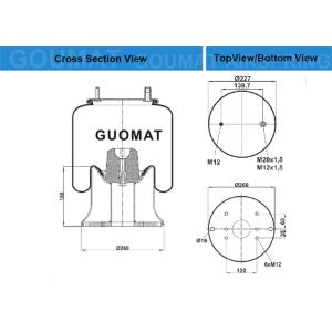 China Airtech 34159-03 P / 121422 Natural Rubber Truck Air Springs With Piston on sale