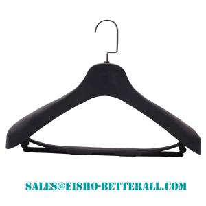 Betterall Flat Hook Black Color Home Usage Wooden Coat Hanger With Steady Pant