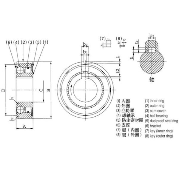 BB Series Overrunning One Way Clutch Bearing General Starter Clutch Bearing