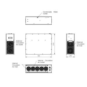 R134A 2500W Electrical Cabinet Air Conditioning Units