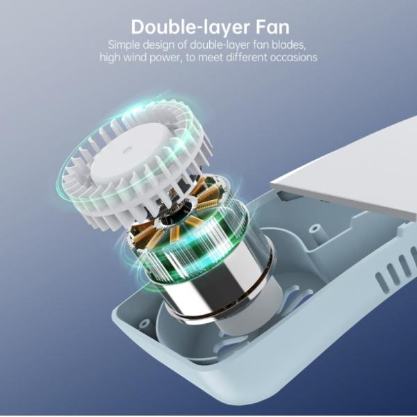 Stay Cool and Comfortable with Three Wind Speed Mini Rechargeable Hanging Neck Fan