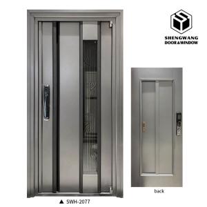 Apartment Dark Grey Black Aluminium Internal Doors MDF 45 Minute Fire Rated Door