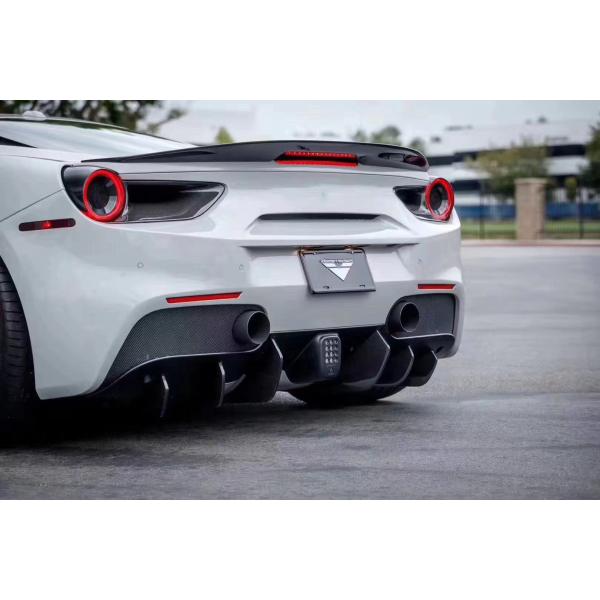 For Ferrari 488 Carbon Fiber Body Kit 488 Upgraded Vors Style Carbon Fiber Front Lip Diffuser Spoiler Body Kit