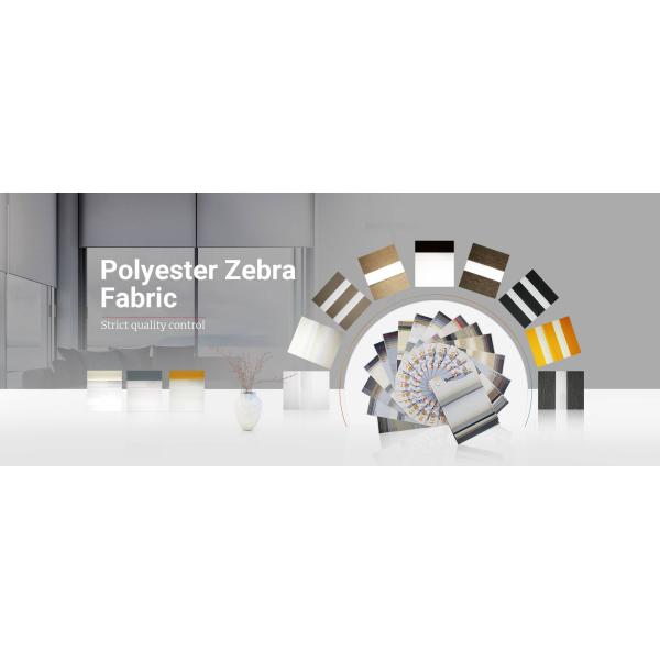 100% Polyester Semi Blackout Oem Factory Day And Night Zebra Roller Blinds Curtain Fabric