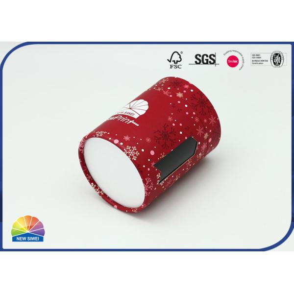 Buy Die Cut Window Brown Kraft Paper Tube Packaging For Tea Chocolate at wholesale prices