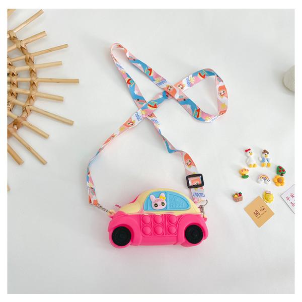 Car Durable Silicone Coin Bag And Lightweight Makeup Bag Perfect Stationery Organizer Crossbody Shoulder Purse Handbag