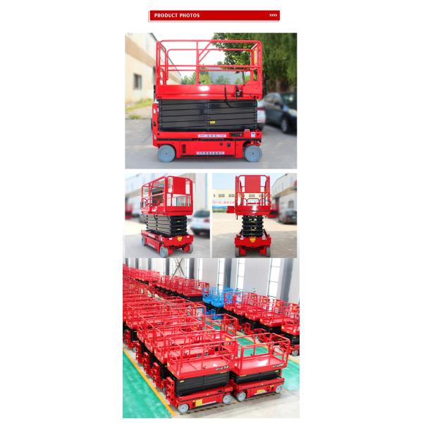 High Quality4m 6m 8m 10m 12m 14m 320Kg Capacity Electric Mobile Scissor Lift Manlift Mobile Platform Rough Terrain
