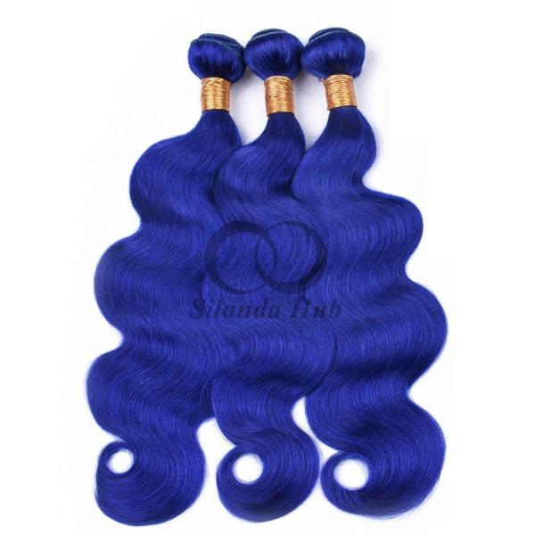 Buy Blue Body Wave Remy Human Hair Bundles Sew In Weave Bundles Brazilian Bundle Deals at wholesale prices