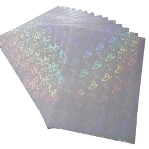A4 Self Adhesive Transparent Holographic PP PVC Cold Lamination Film
