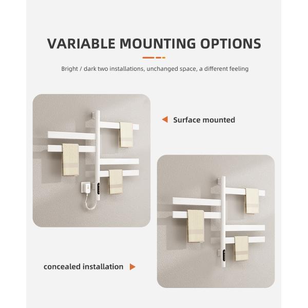 Surface Finishing Stainless Steel Electric Towel Warmer 500W for Bathroom Radiator