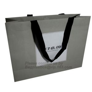 High Quality And Fancy Customized Black Printed Luxury Gift Paper Shopping Bag,