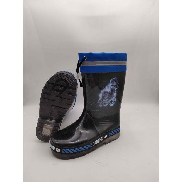 Customized Color Childrens Gumboots Rain Boots Matt Or Shiny Finish Light Up Design