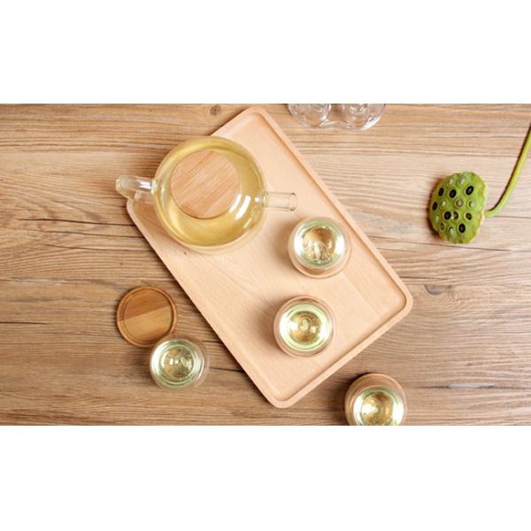 Office / Home Stovetop Safe Teapot With Infuser / Bamboo Lid High Borosilicate