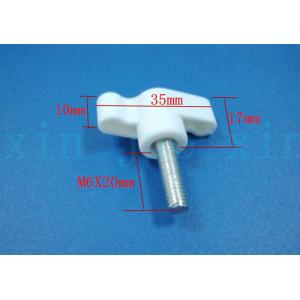 furniture hardware white plastic 35mm thread bolt M6 wing knob