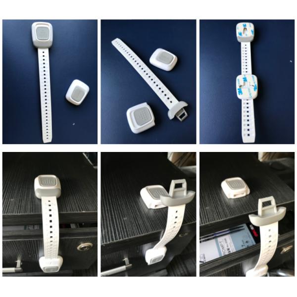 Eco Friendly Child Safety Cabinet Locks , Double Button Toddler Safety Cabinet Locks