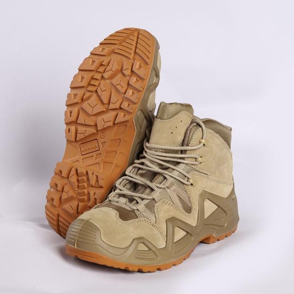 Waterproof Hiking Walk Unisex Army Boots With Mesh Lining And Round Toe Style Outdoor Shoes For Men