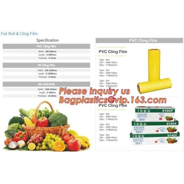 Compostable Biodegradable Corn PLA Foil Roll Wrap Film, PVC Cling Film, Fresh Food Wrap Cover, Food Wrap PE Cling Film