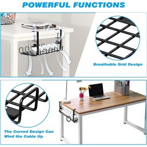 Main Material Steel Under Desk Cable Management Tray for Wire Organization in