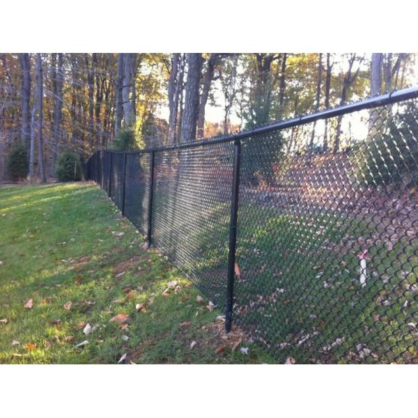 Black PVC Coated Chain-Link Fence/Cyclone 2.1m*15m*50mm*3.3mm*52.8kg