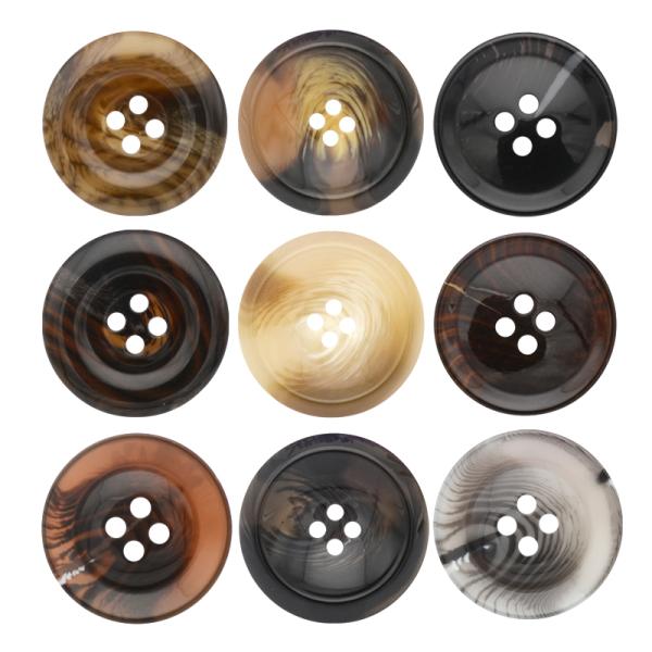 2022 HIGH QUALITY OF THE POLYESTER RESIN BUTTON 4 HOLES DOWN SHIRT/WIND COAT BROWN WHITE BLACK COLOR BUTTON