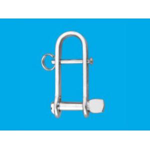 STAINLESS STEEL LONG DEE SHACKLE WITH DOUBLE CAPTIVE PIN