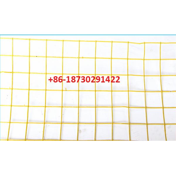 Yellow color PVC coating Holland wire mesh fence 30mmx30 mm Hole opening in 1.2 meter height