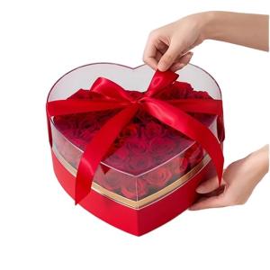China Valentine's Day Customized Rose Box with Logo and Ribbon Printing in Different Shapes on sale