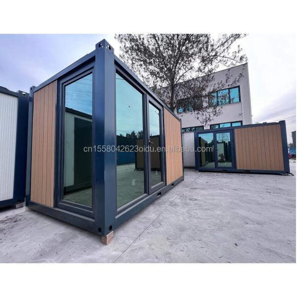 EU 20ft Modern Luxury Prefab House Outdoor Garden Wooden Houses with Steel Structure Sandwich Panel Material