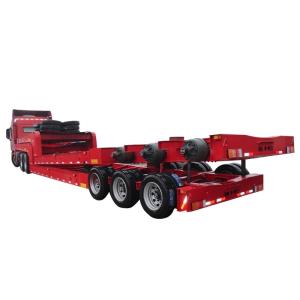 Mechanical Suspension 14 Meters 3 Axles Hydraulic Extendable Lowboy Trailer