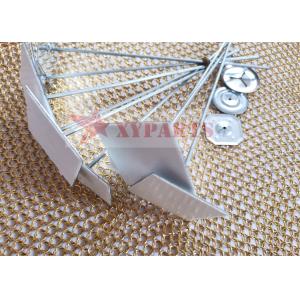 Mild Steel Self Adhesive Insulation Hangers Pins With Speed Clips