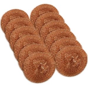Spiral Pure Copper Scourer Kitchen Cleaning Ball 18g/pc