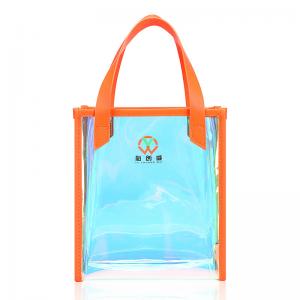 Quality Gym Clear Tote Bags Reinforced Handles Zipper Closure Stadium Travel 7x4x8 for sale