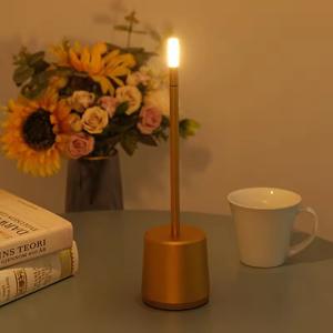 2700k Warm Light Metal Led Table Lamp Charging Touch Dimmer Bedside Lamp