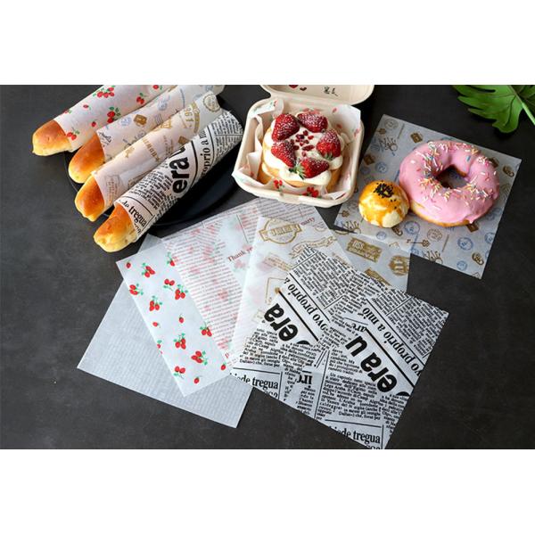 Buy Food Grade Baking Eco Friendly Greaseproof Paper Ink Printing Logo at wholesale prices